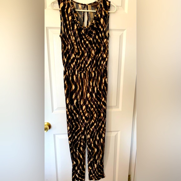 BOLD elements Pants - Bold Elements Black IKAT Print Jumpsuit Sz Sm Stretchy Party Girls Night Out